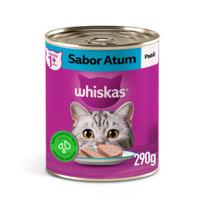 Ração Úmida Whiskas Lata Patê de Atum para Gatos Adultos 290 g