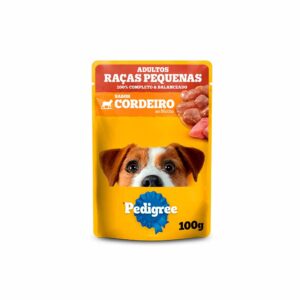 Ração Úmida Pedigree Sachê Cordeiro ao Molho para Cães Adultos de Raças Pequenas 100 g