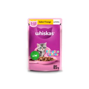 Ração Úmida Whiskas Sachê para Gatos Filhotes Sabor Frango ao Molho - 85g