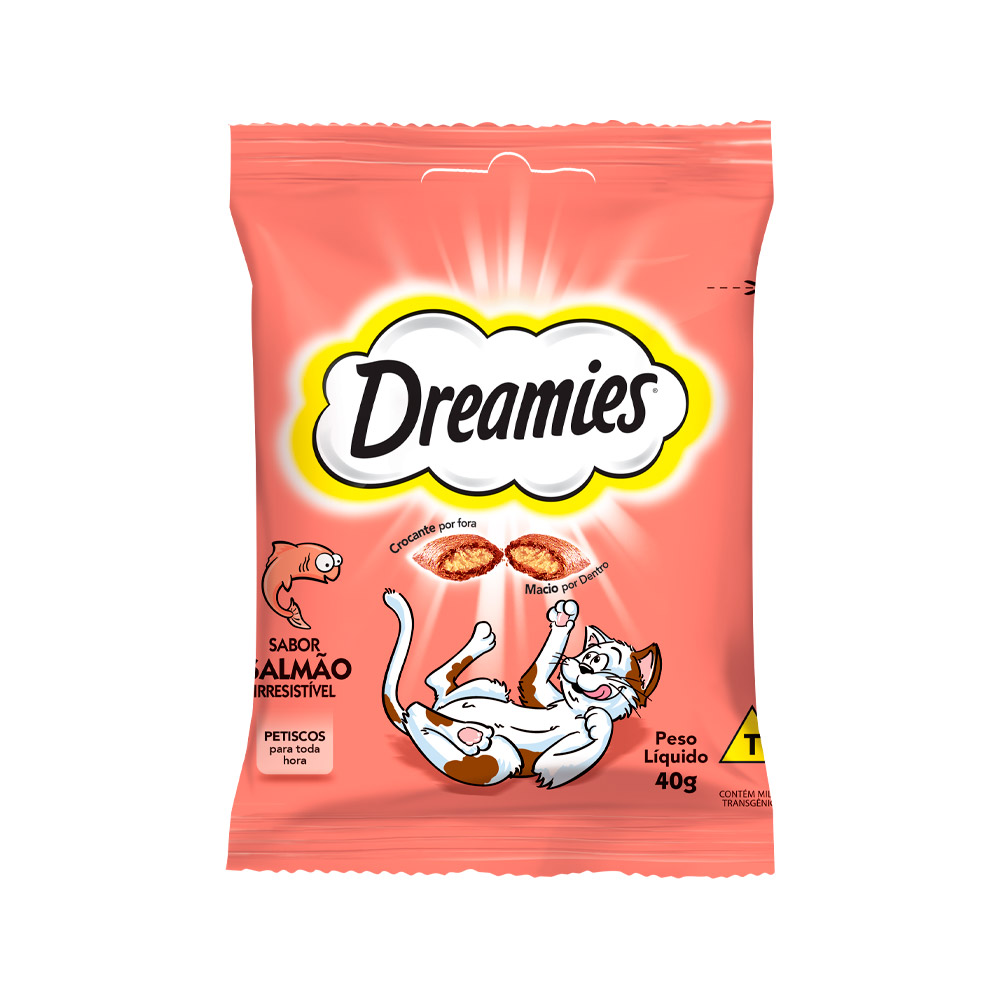 Petisco Dreamies Sabor Salmão Irresistível para Gatos Adultos - Imagem 2