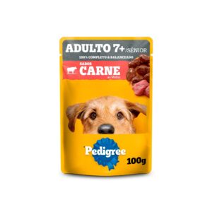 Ração Úmida Pedigree Sachê Carne ao Molho para Cães Adultos Sênior 7+ Anos 100 g