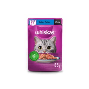 Ração Úmida Whiskas Sachê Jelly para Gatos Adultos Sabor Peixe - 85g
